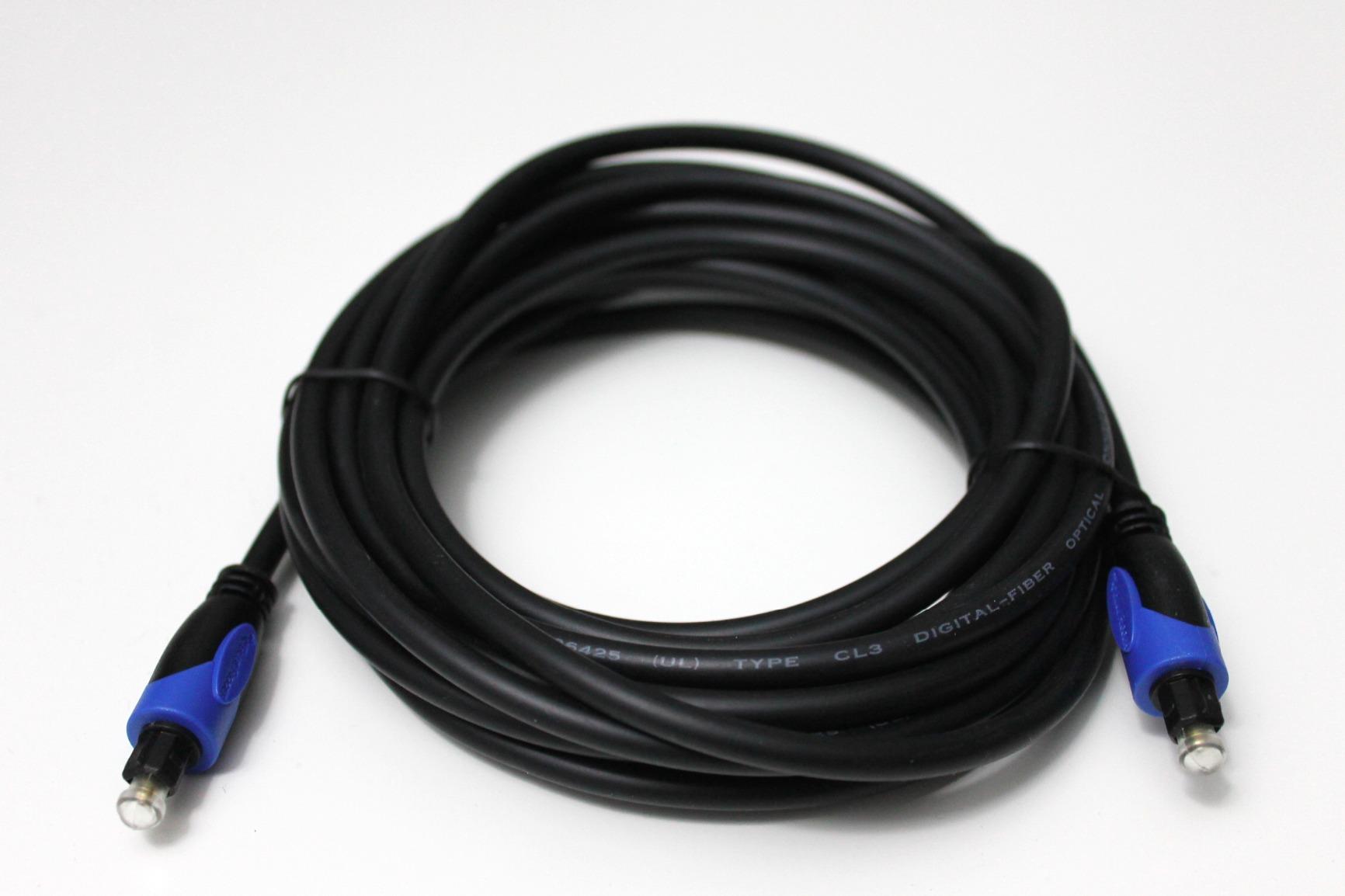BlueRigger Toslink Digital Optical Audio Cable 15FT, in-wall CL3 Rated customer photo 2