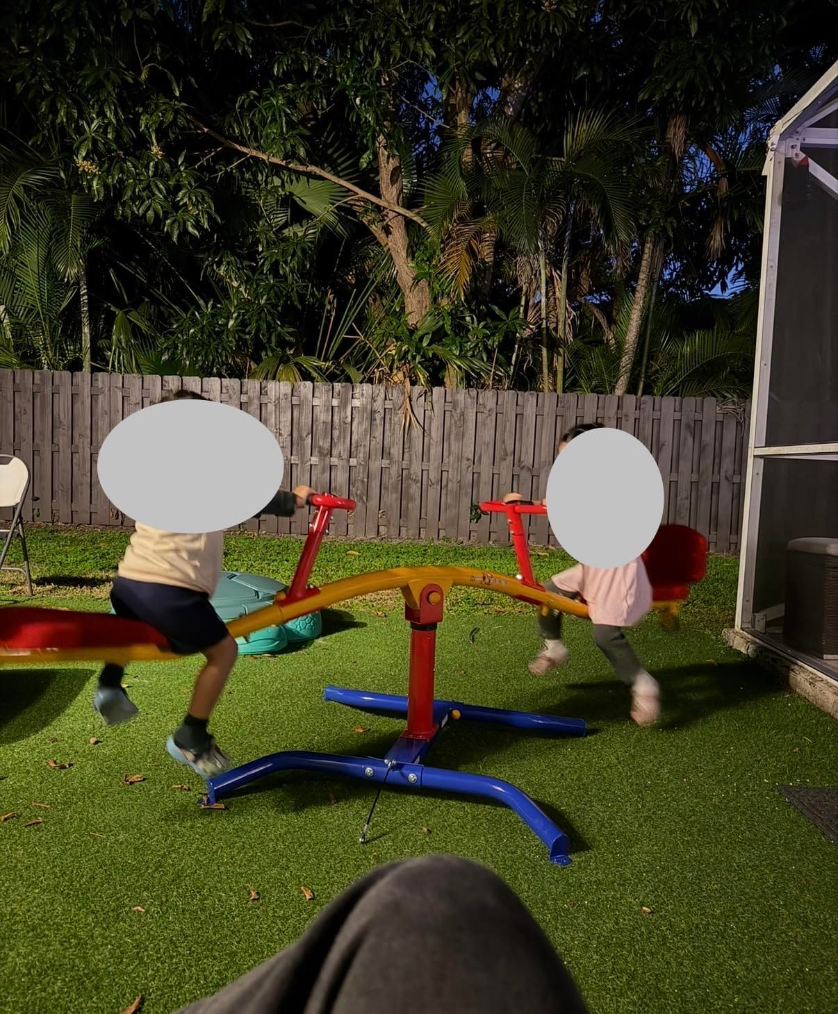 Gym Dandy Spinning Teeter Totter - 360-Degree Rotation Seesaw with Impact Absorbing Seats - Kids Backyard Playground Equipment, TT-360 customer photo 2