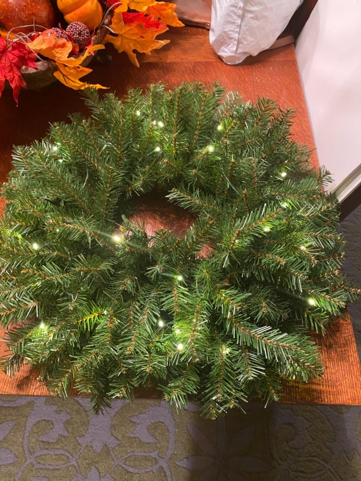 National Tree Company 24in Pre-Lit Norwood Fir Artificial Christmas Wreath customer photo 2