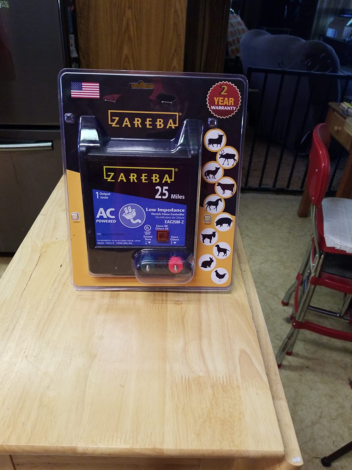 Zareba 25 Mile AC Powered Low Impedance Electric Fence Charger - Plug In Fence Charger - Contain Bulls, Cattle, Dogs, Exotics, Horses & More - Keep Predators Out - EAC25M-Z customer photo 1
