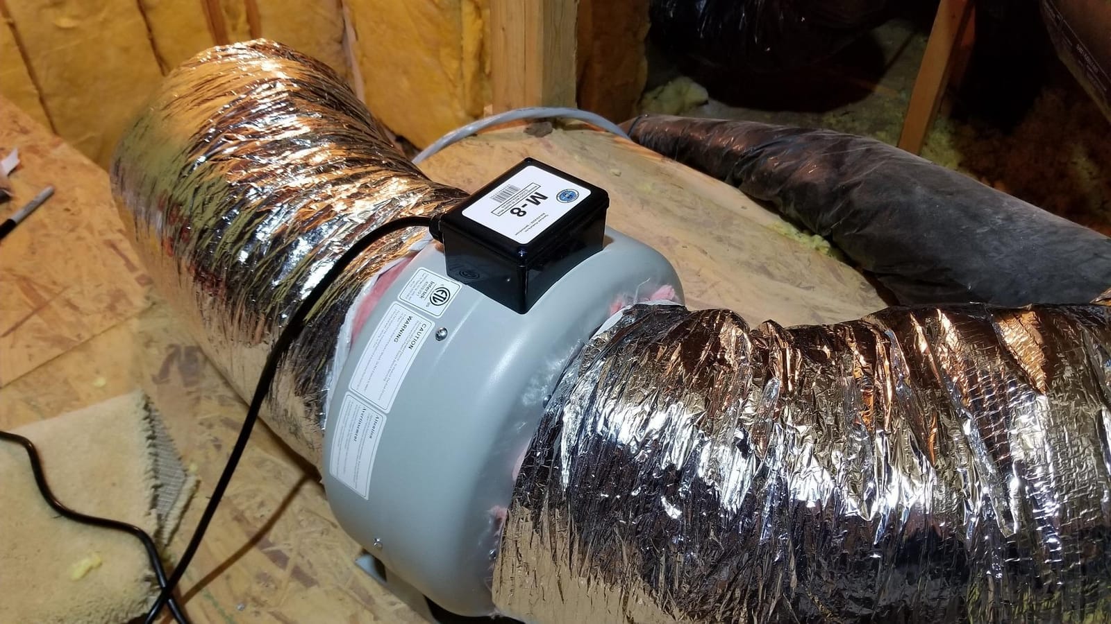 Tjernlund M-4 Metal Inline Duct Booster Fan for Ventilation, 4 in, 200 CFM customer photo 1
