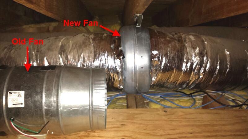 Tjernlund M-4 Metal Inline Duct Booster Fan for Ventilation, 4 in, 200 CFM customer photo 2