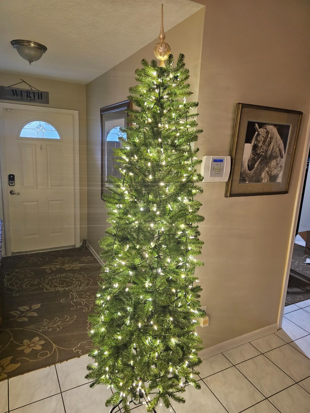 National Tree Company 7.5ft Unlit Kingswood Fir Slim Christmas Tree | 1,075 Tips, Includes Stand, Artificial, Green customer photo 2