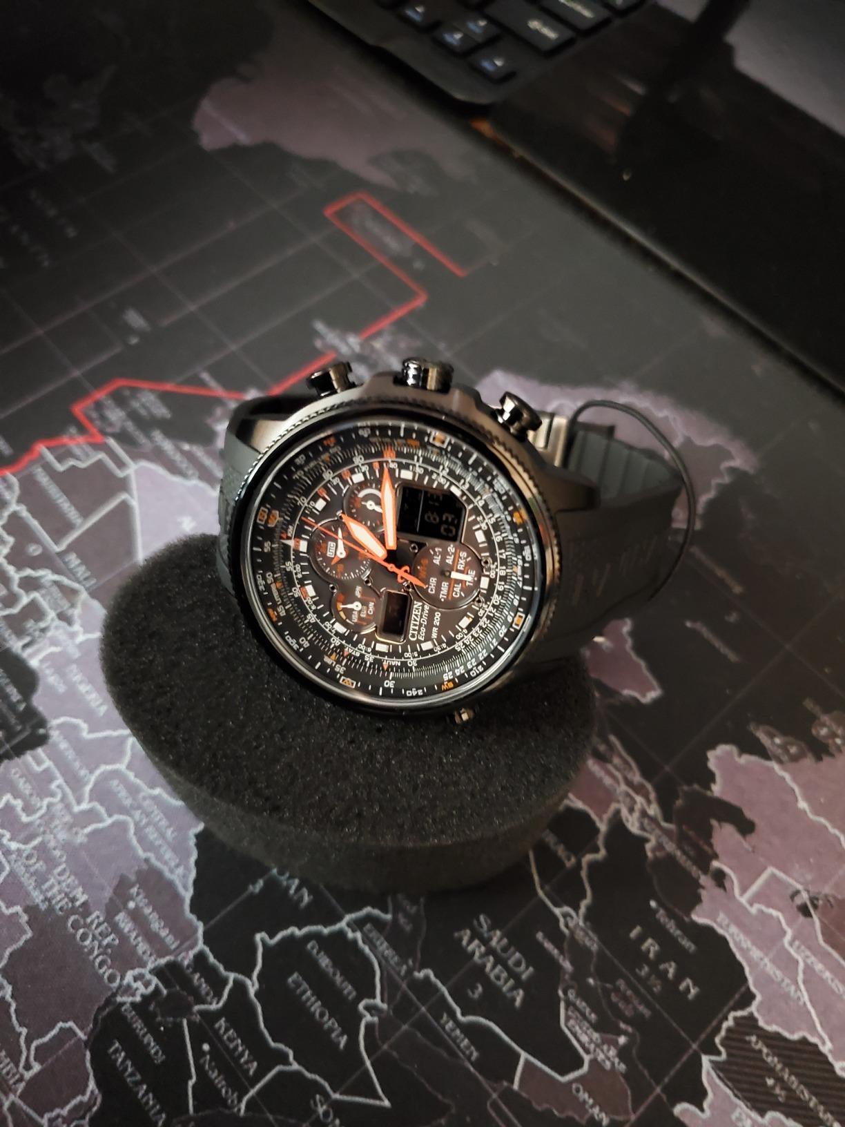 Men's Promaster Navihawk A-T Eco-Drive Pilot Watch, Atomic Timekeeping, Chronograph customer photo 2