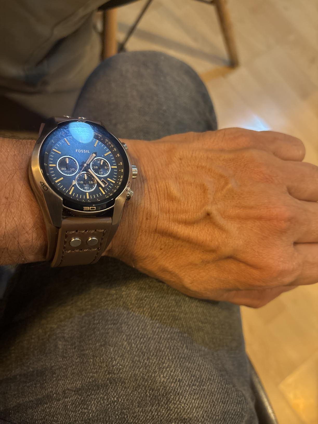 Fossil Coachman Quartz Chronograph Leather Watch for Men customer photo 1