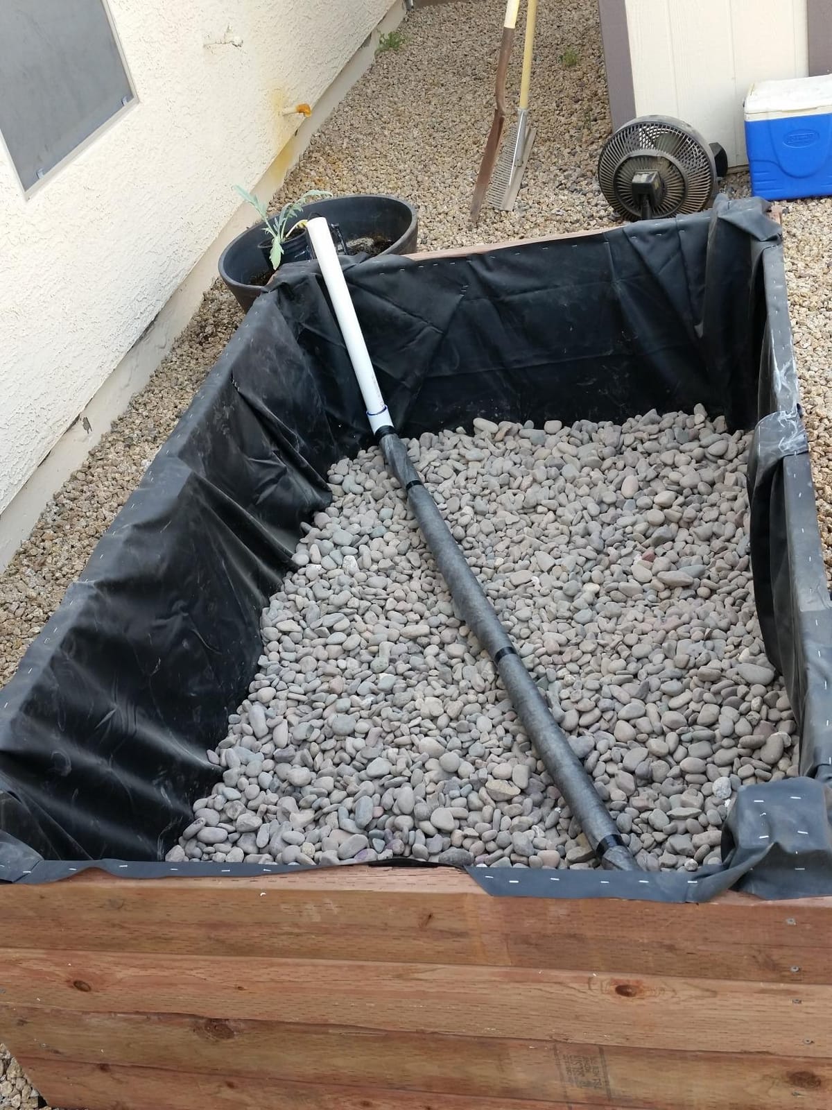 Beckett Corporation Flexible Pre-Cut PVC Liner - Ideal for Small Ponds, Koi Ponds, Water Gardens, and Fountains - 8 Foot x 10 Foot, Black, 8 Foot x 10 Foot Pond Liner - customer photo 2