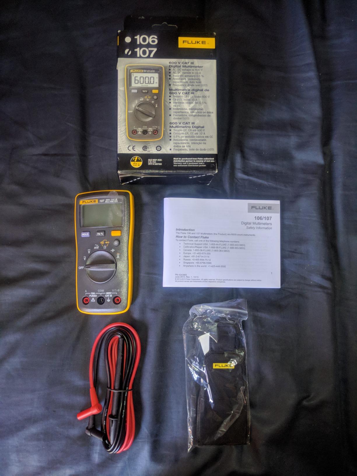 Fluke 107 AC/DC Current Handheld Digital Multimeter, Gray customer photo 2