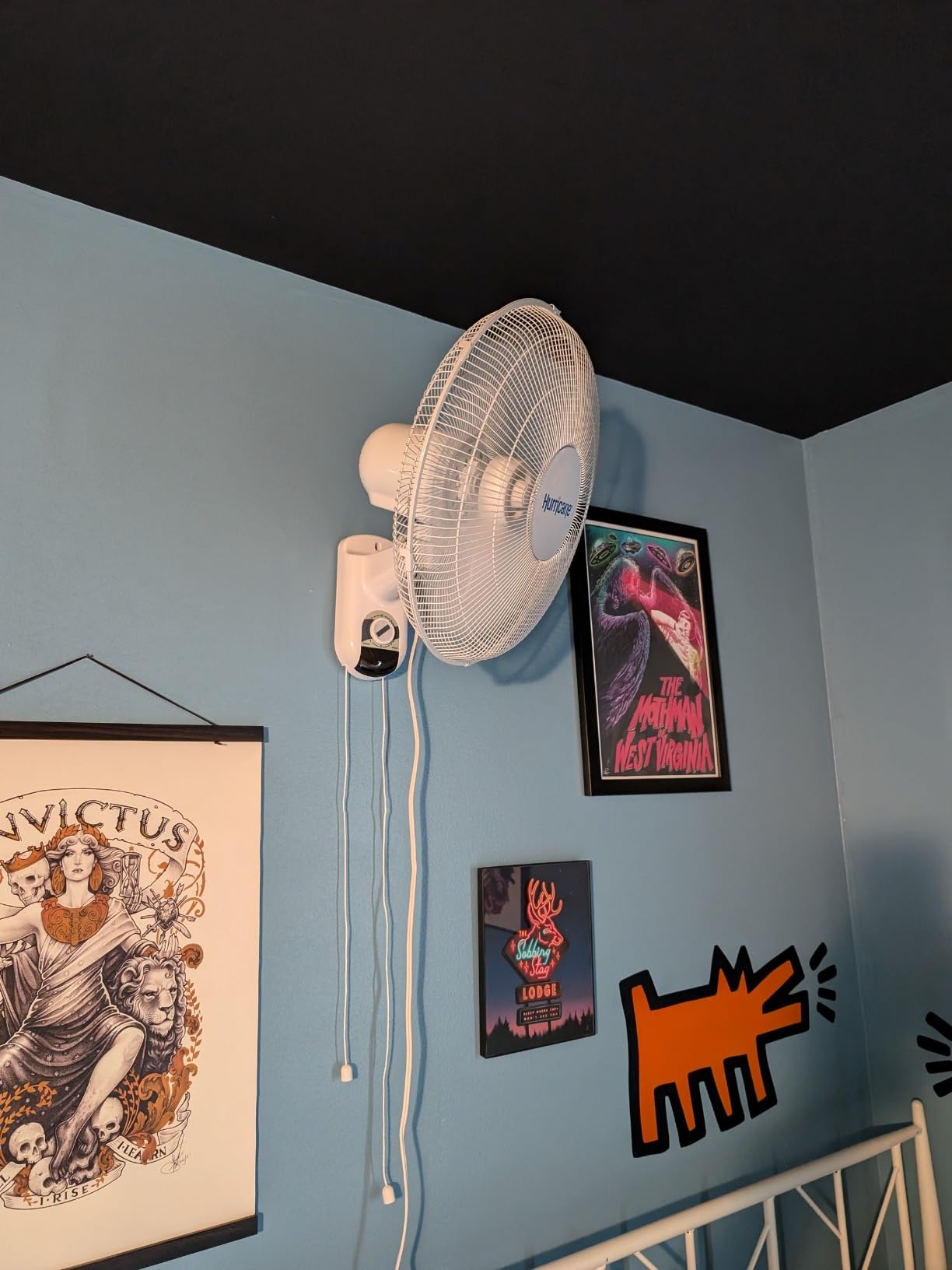 Hurricane Classic Oscillating Wall Mount Fan, 3 Speeds, White, 16in customer photo 2