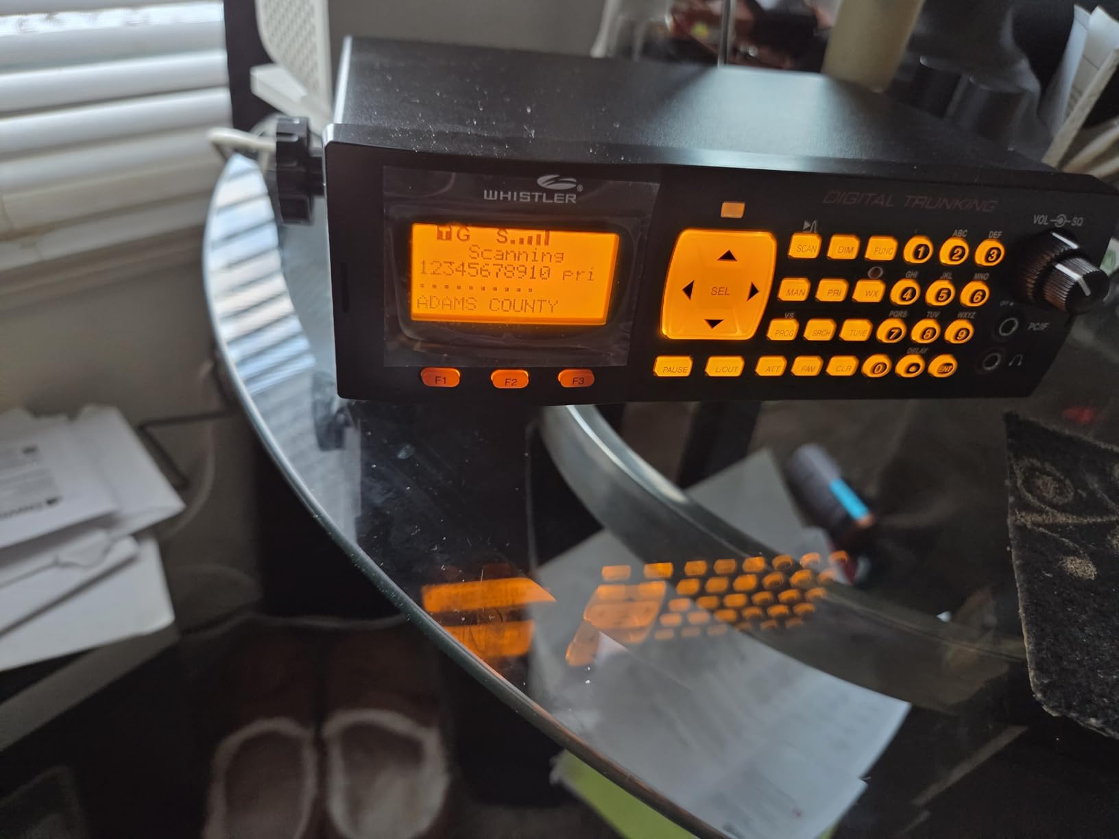 Whistler WS1065 Digital Trunking Desktop Scanner – Programmable Police/Fire Radio with Backlit Display, 1800 Memory Channels, and V-Scanner Technology – Black customer photo 1