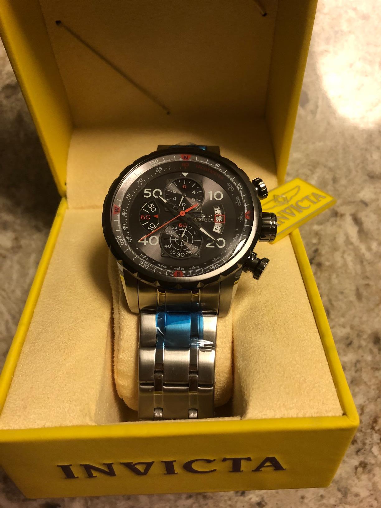 Invicta Men's Aviator Analog Display Japanese Quartz Silver Watch (Model: 12704) customer photo 1