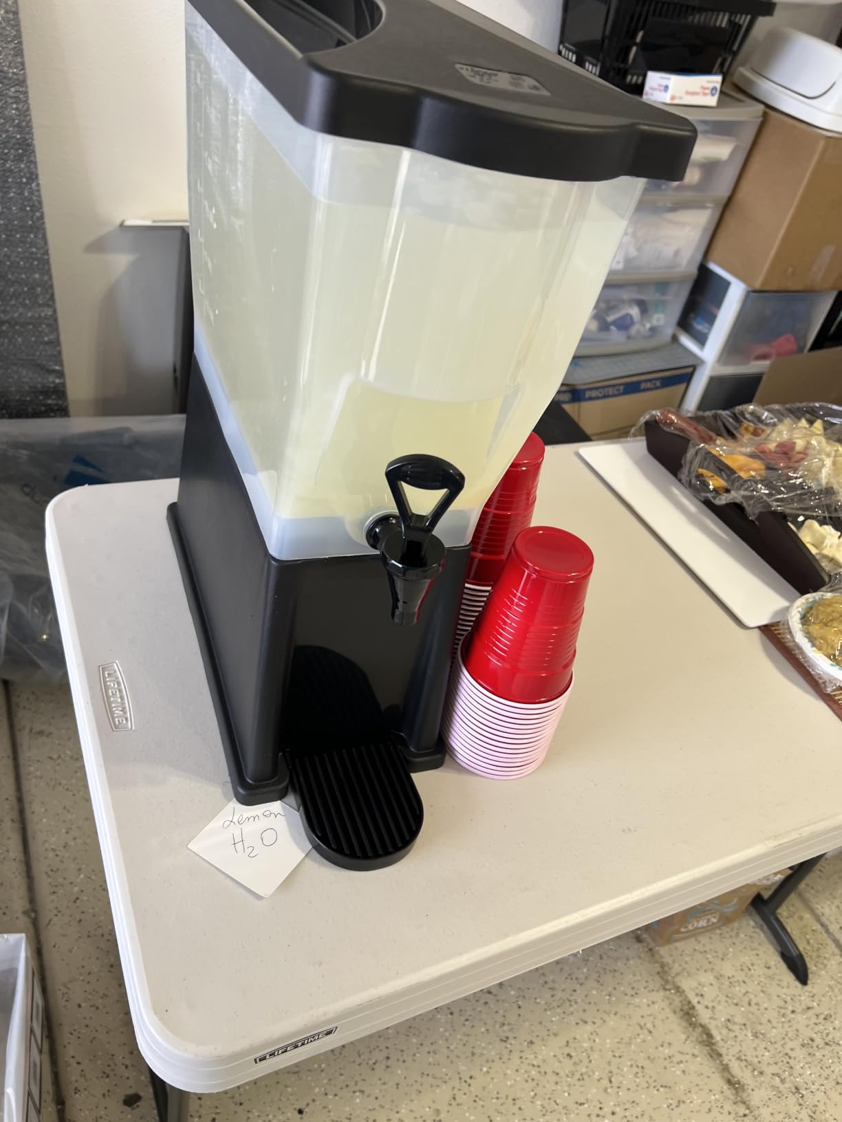 Winco 3 Gallon Slim Plastic Beverage Dispenser with Base customer photo 2