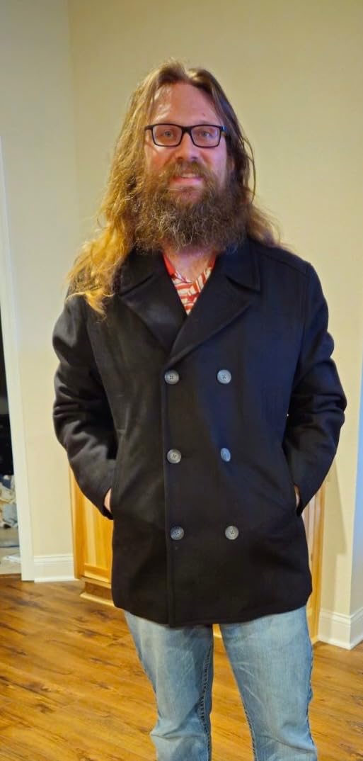 Nautica Men's Wool Blend Peacoat - Double-Breasted Winter Coat, Regular, Big & Tall Sizes customer photo 2