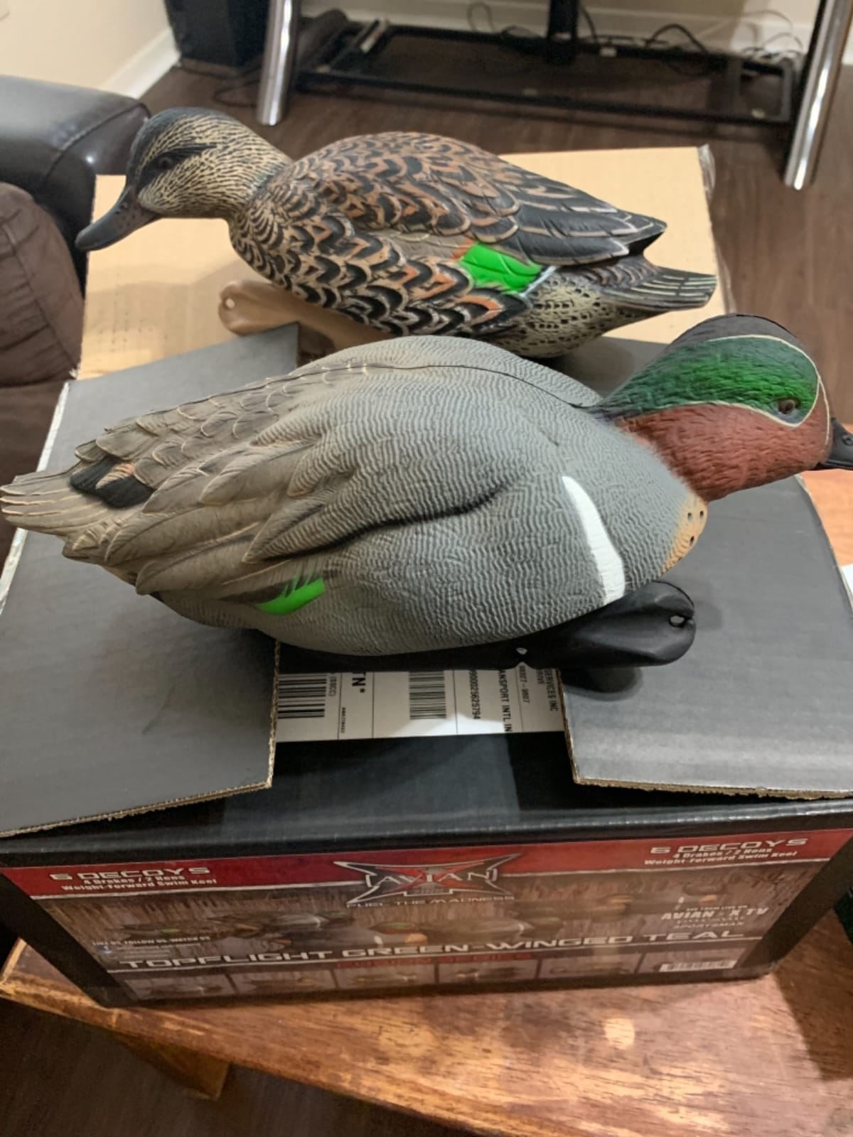 Avian X Topflight Green-Winged Teal Decoys, Realistic Floating Duck Decoys for Hunting, Weight-Forward Swim Keel, Set of 6, Multicolor customer photo 2