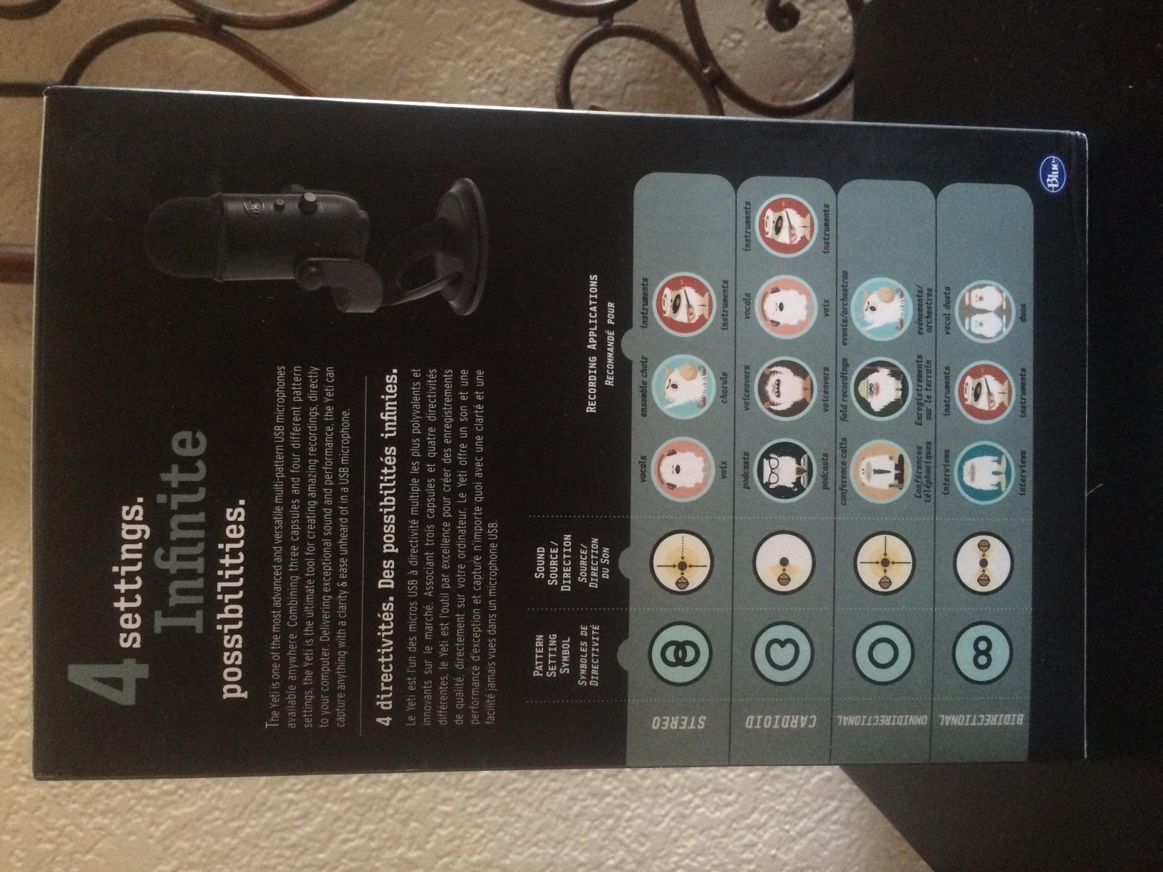 Logitech Creators Blue Yeti USB Microphone for PC, Mac, Gaming, Recording, Streaming, Podcasting, Studio and Computer Condenser Mic with Blue VO!CE effects, 4 Pickup Patterns, Plug and Play - Blackout customer photo 2