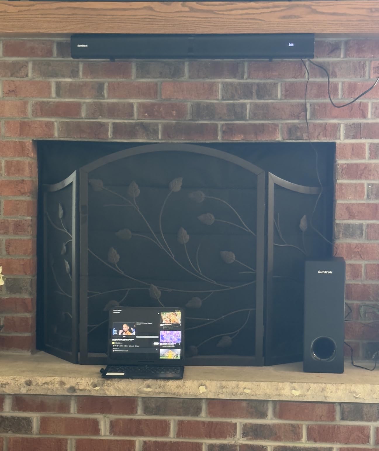 Soundbar with Subwoofer for TV, Home Theater Bluetooth 5.3 Speaker System with 2 Wireless Karaoke Mics, Surround Sound Audio with HDMI ARC, Optical, AUX, USB for Movie, Music, Family Party(Peak 260W) customer photo 1