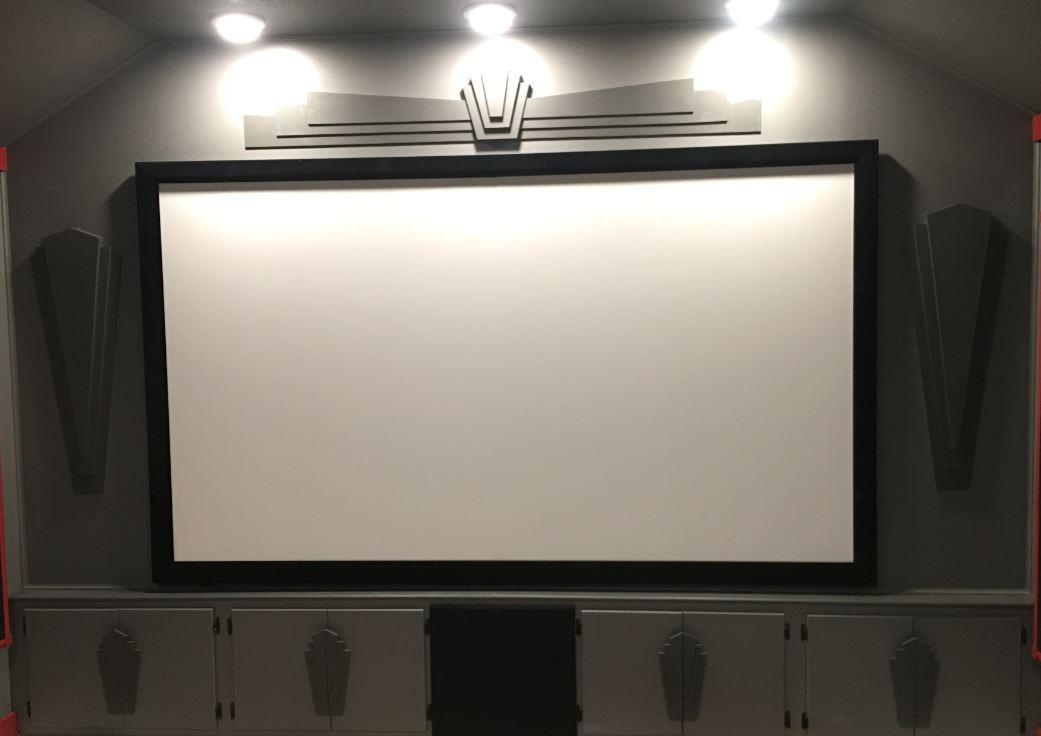 Silver Ticket Products STR Series 6 Piece Home Theater Fixed Frame 4K / 8K Ultra HD, HDTV, HDR & Active 3D Movie Projection Screen, 16:9 Format, 110