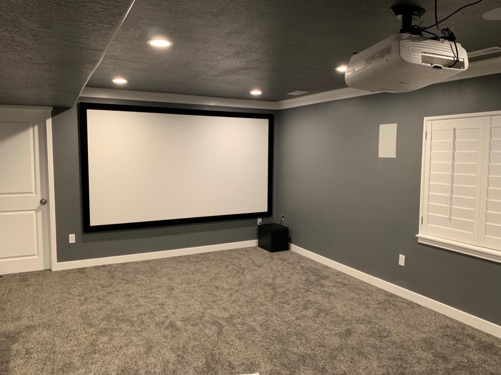Silver Ticket Products STR Series 6 Piece Home Theater Fixed Frame 4K / 8K Ultra HD, HDTV, HDR & Active 3D Movie Projection Screen, 16:9 Format, 110