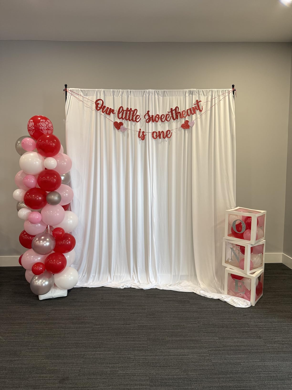 VEVOR Backdrop Stand 10 x 8 Ft, Height Adjustable Background Stand with 1 Carrying Bag, Photo Backdrop for Party Wedding Studio Trade Show customer photo 1