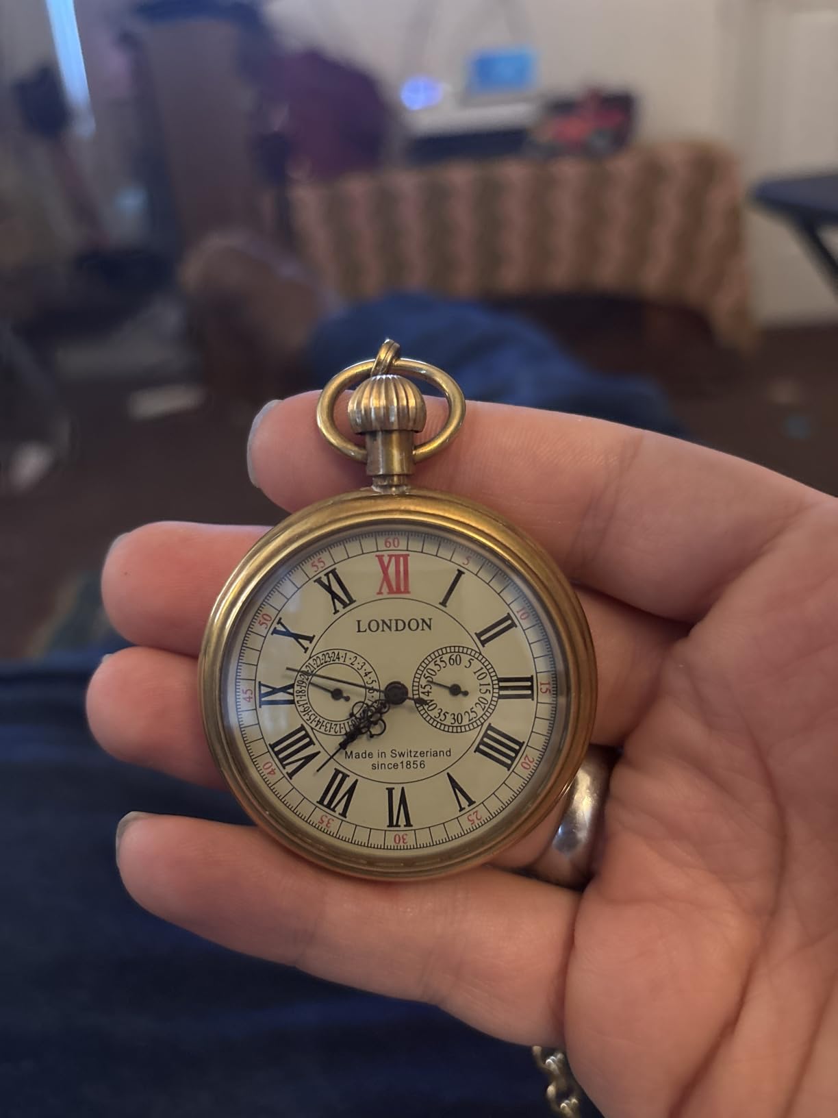 VIGOROSO Classic Mechanical Pocket Watches for Men Pocket Watch with Chain customer photo 2