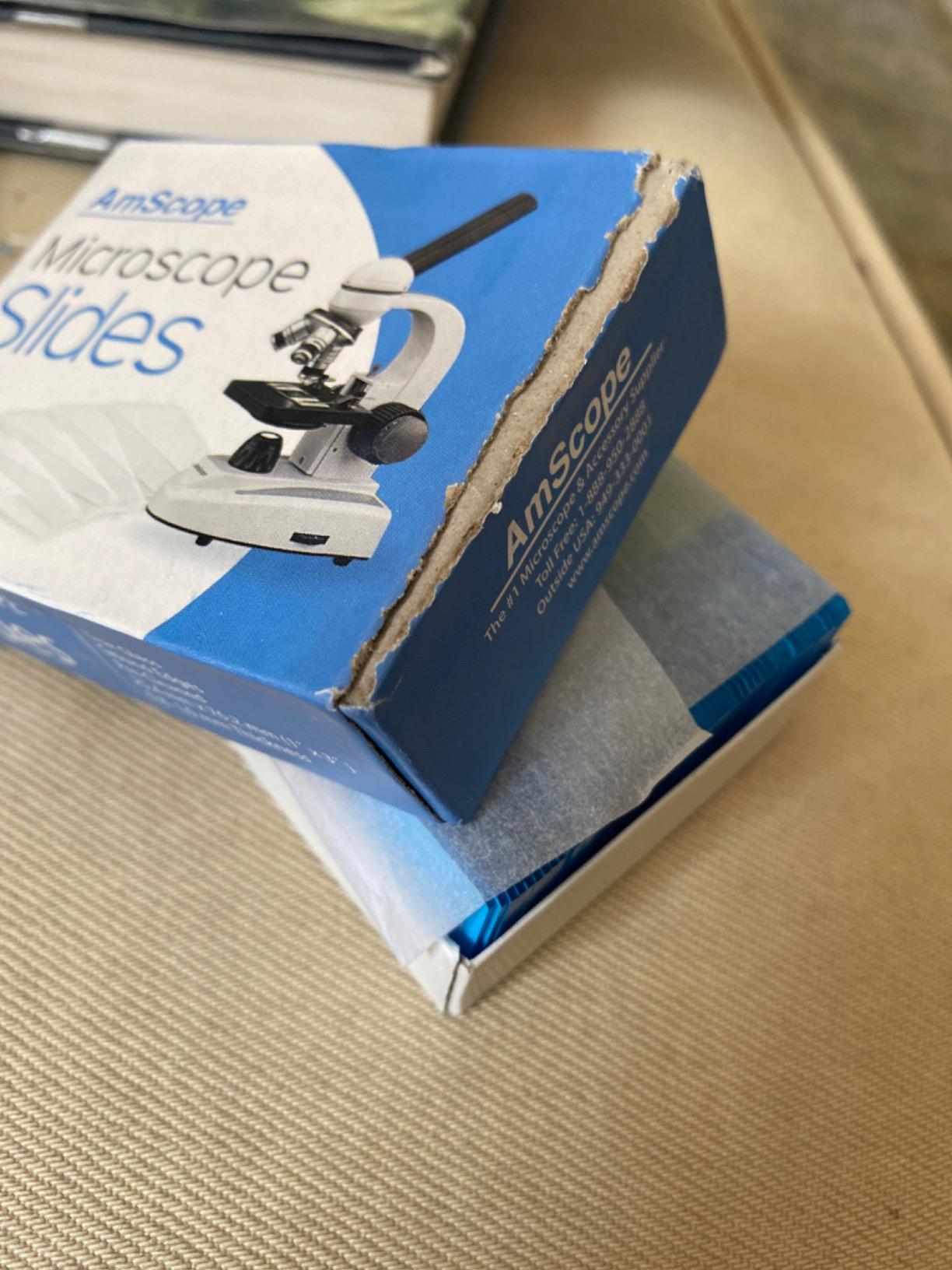 AmScope BS-50P-100S-22 Rectangular Blank Slides + Cover Slips 50/100 Count customer photo 2