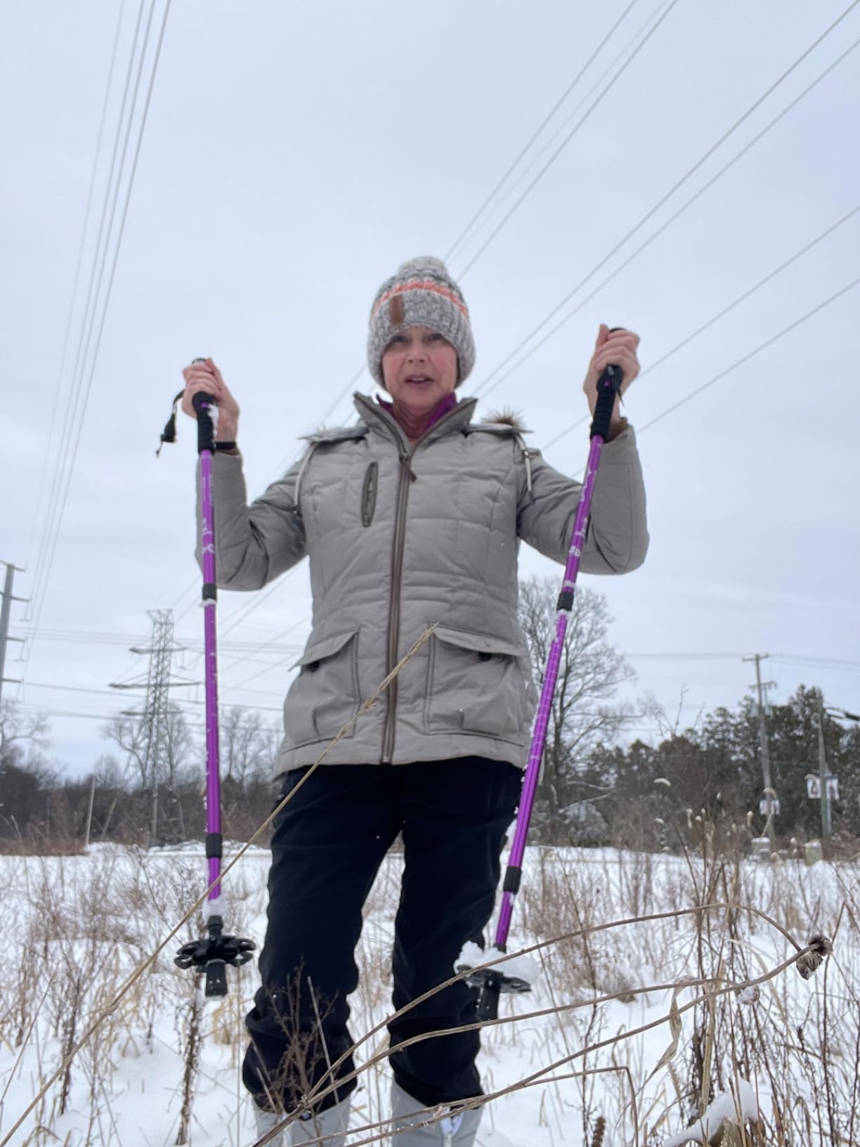 Telescopic Trekking Poles for Hiking, Anti-Shock Nordic Walking Sticks customer photo 1