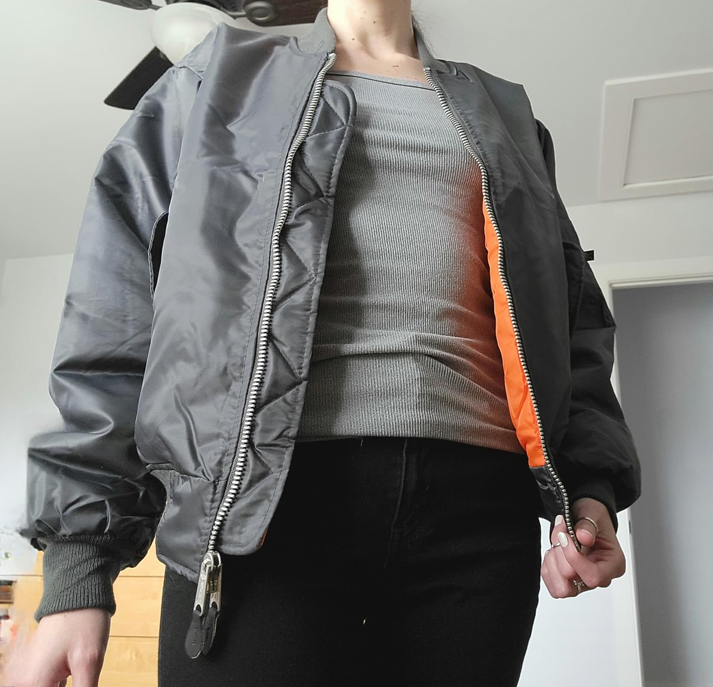 Army Universe MA-1 Bomber Flight Jacket Reversible Air Force Military Fighter Pilots Casual Insulated Tactical Coat customer photo 2
