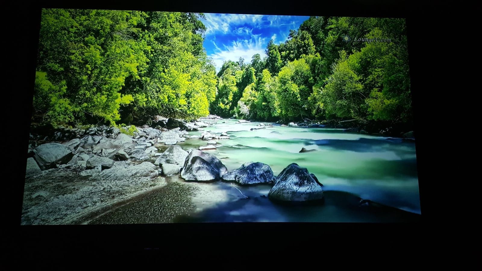 Elite Screens Ceiling and Ambient Light Rejecting Fixed Frame Projector Screen Sable Frame CineGrey 3D, 100-inch Diagonal 16:9 for Home Theater, Movie and Office Presentations, ER100DHD3 customer photo 2