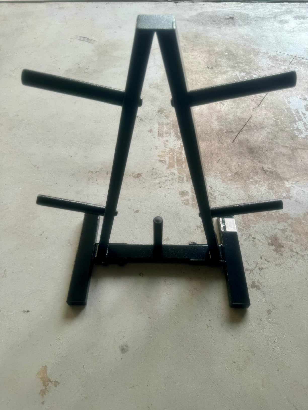 CAP Barbell 1-Inch Plate Tree Rack, Black | Heavy-duty plate tree, Space-saving storage, Organizes 1-inch standard weight plates, strength training Home gym equipment customer photo 2