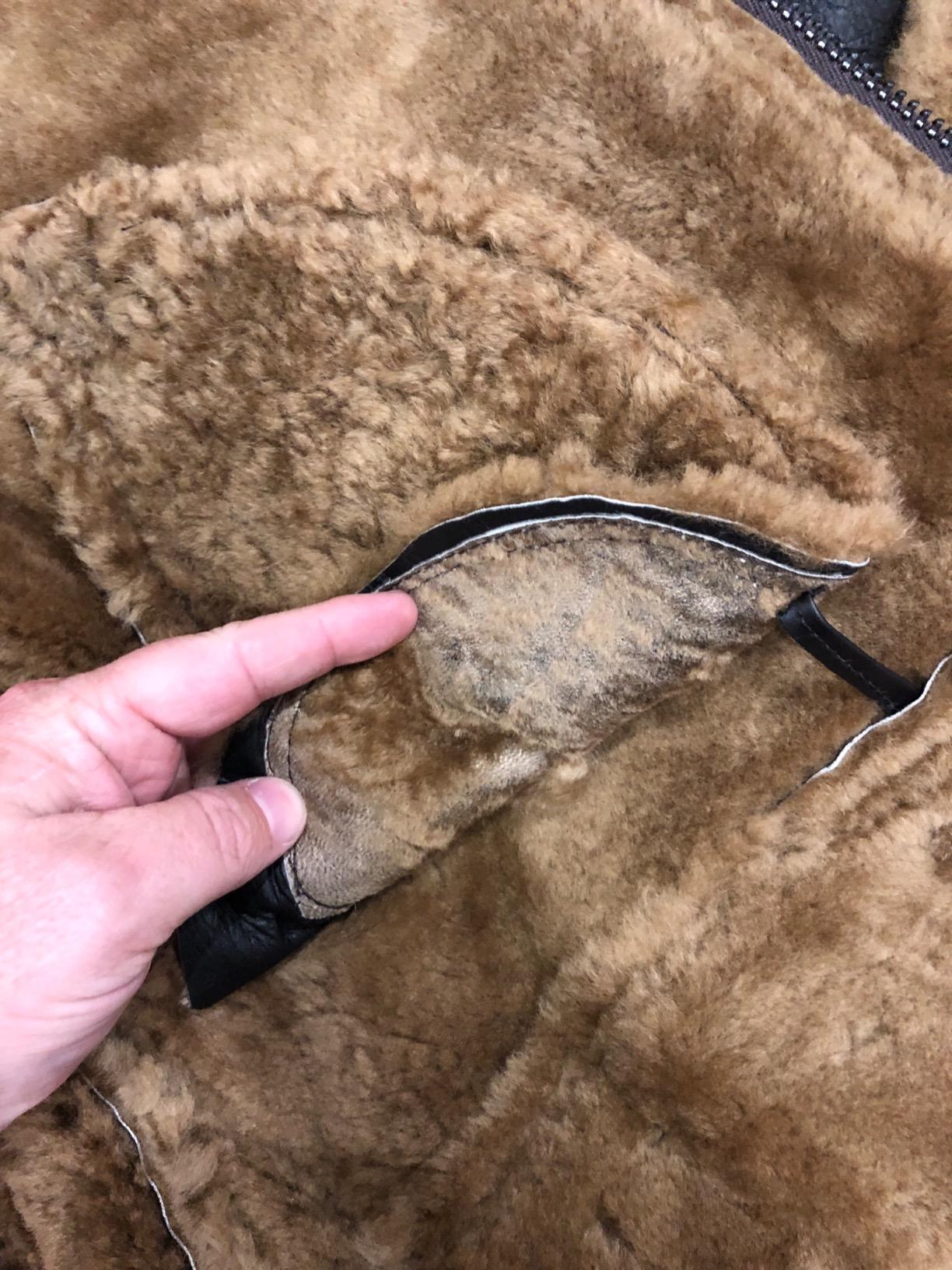 BRANDSLOCK Mens Flying B3 Genuine Shearling Sheepskin Leather Bomber Jacket customer photo 1