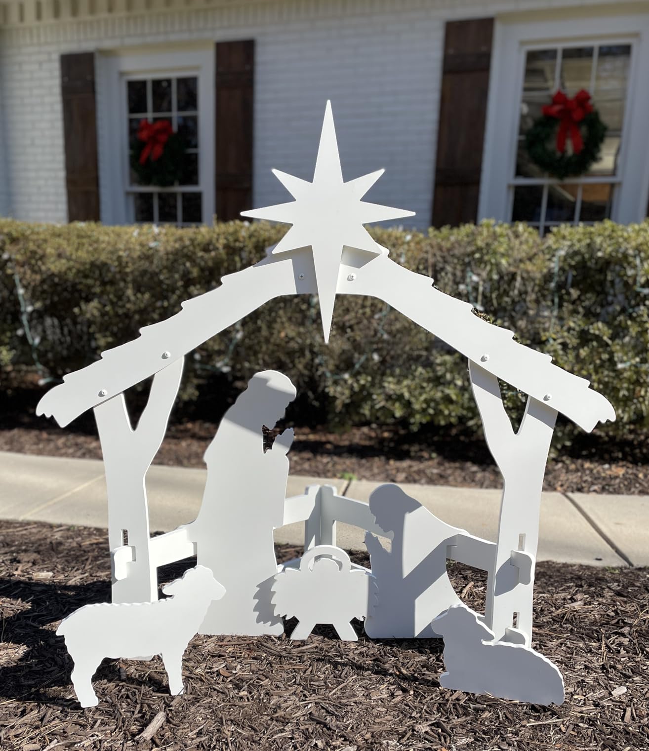 FrontYard Originals All-Weather Outdoor Nativity, Waterproof, Made in USA, Over 4ft Tall, Durable Material, Simple Assembly, Easy Storage, Yard Nativity Set customer photo 2