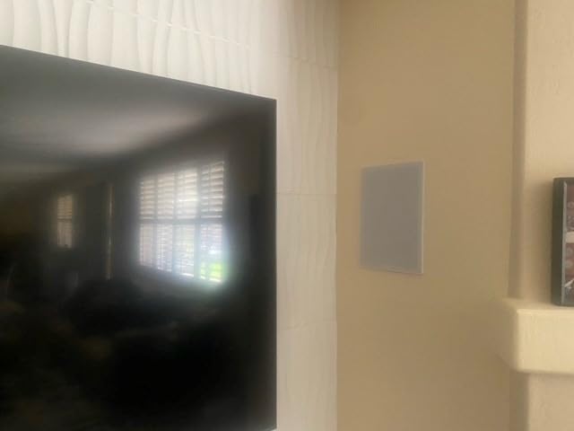 Monoprice 2-way Carbon Fiber In-Wall Surround Speaker - Dual 5.25 Inch (Single) Vari-Angled With Paintable Grille - Alpha Series Black customer photo 2