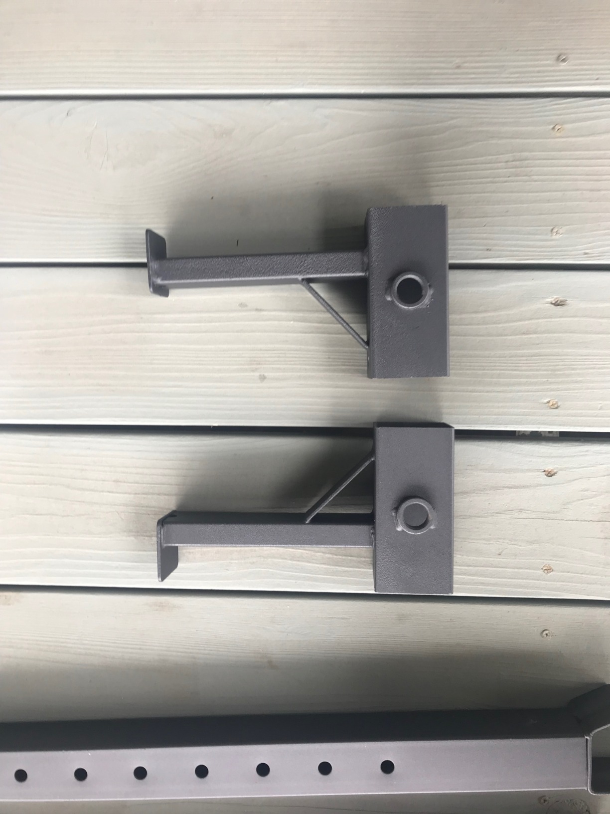 Yaheetech Adjustable Squat Rack Pair, Barbell Bench Press Stands, Home Gym | Sturdy steel stands support up to 550 lb, adjust in height with safety spotter arms, and save space in your home gym setup. customer photo 1
