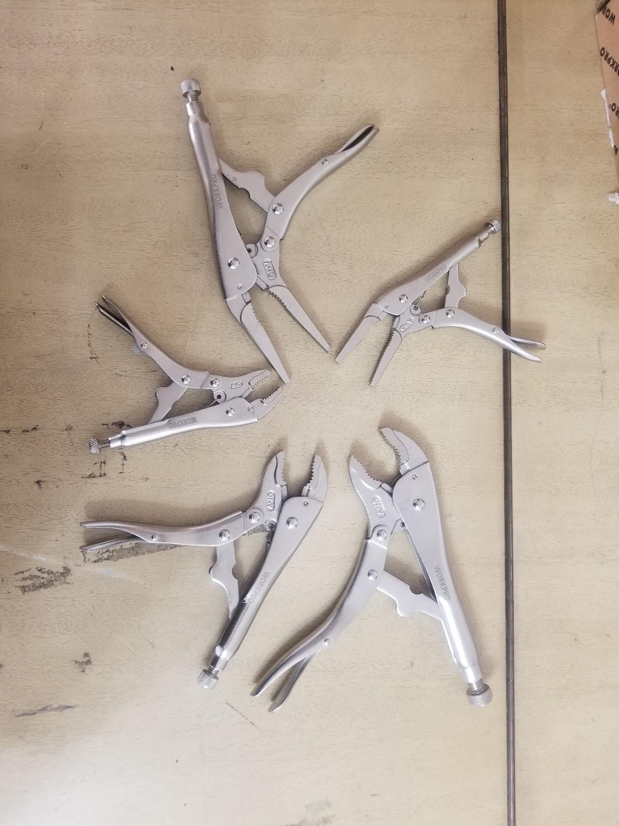 WORKPRO 5-Piece Locking Pliers Set, Vice Grips with Chrome-vanadium Steel customer photo 2
