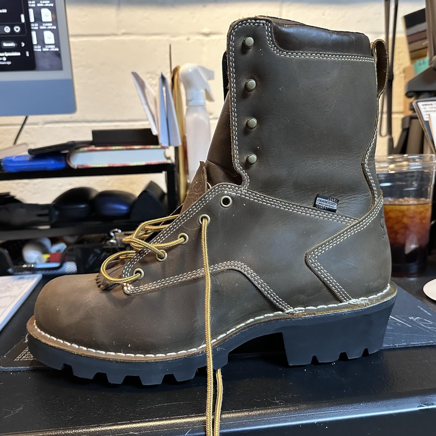 Danner Logger Boots for Men - Waterproof, Oiled Nubuck Leather on a Lightweight Platform with Vibram 360 Traction Outsole with 90-Degree Heel customer photo 1