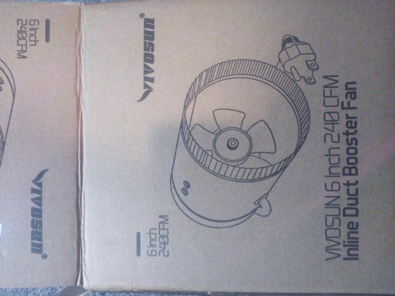 VIVOSUN plastic Inline Fan with Speed Regulator for Ventilation customer photo 1