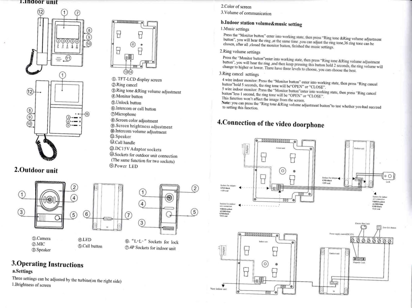 Wired Video Intercom Doorbell System, 4.3 Inch Monitor Door Phone customer photo 1