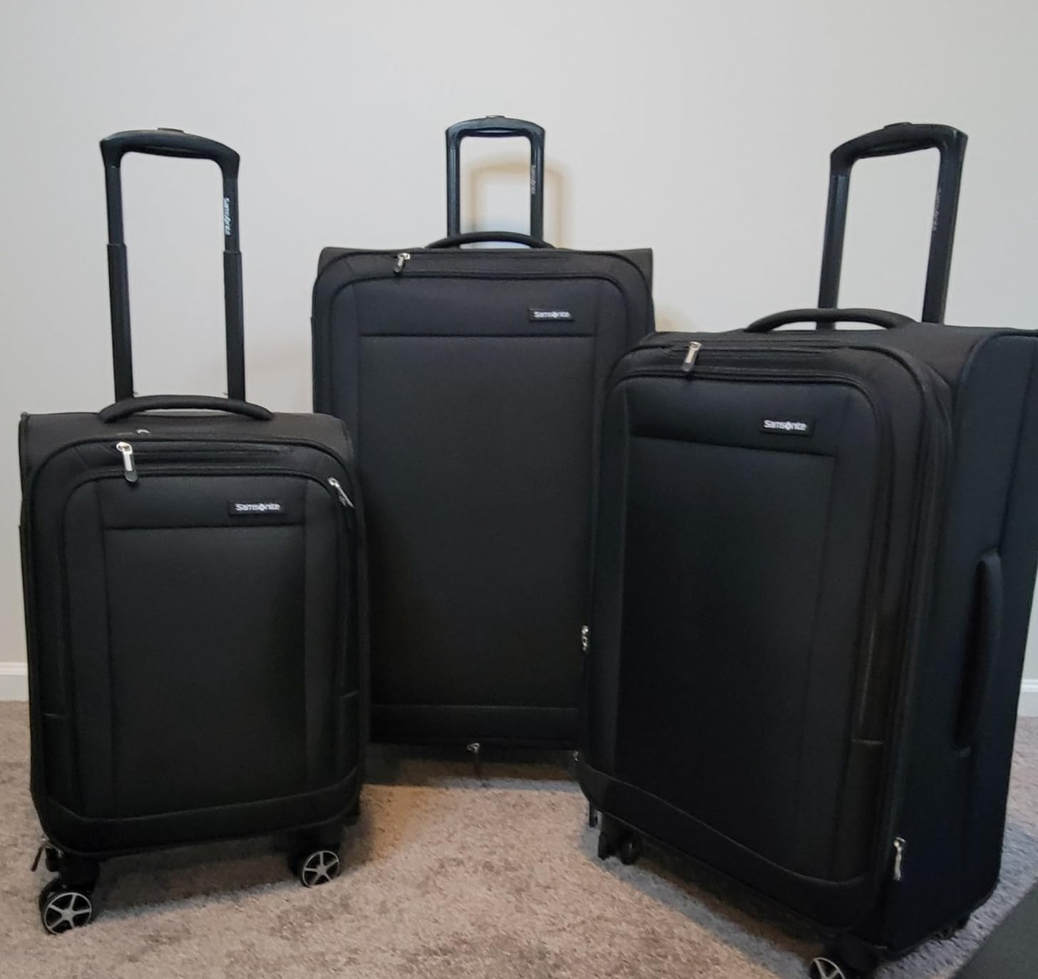 Samsonite Saire LTE Softside Expandable Luggage with Spinner Wheels, Pine Green, 3-Piece Set (Carry On/Medium/Large) customer photo 1