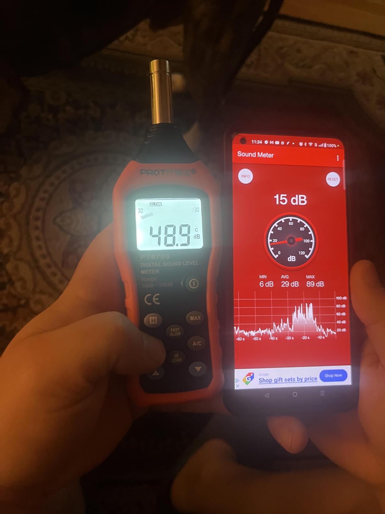 Protmex PT6708 Sound Level Meter - Digital Decibel Reader Measurement customer photo 2
