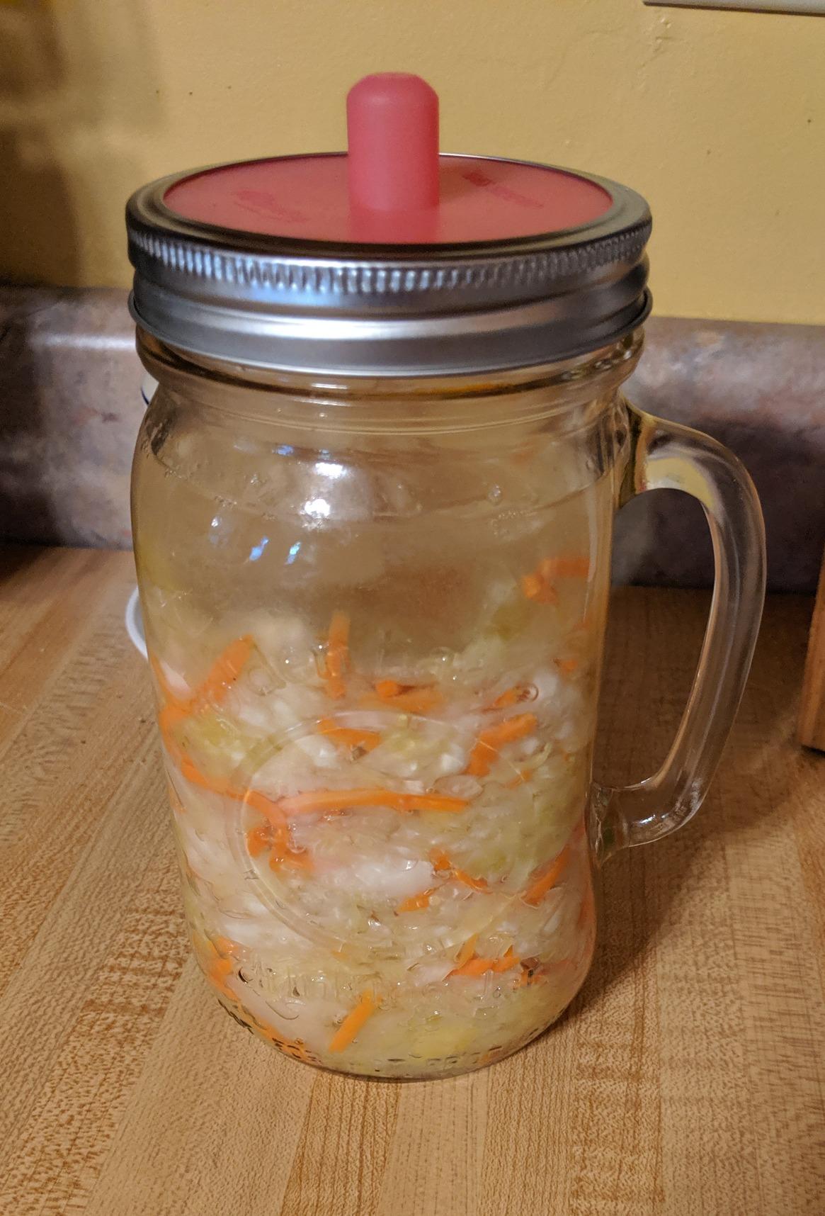 Masontops Complete Mason Jar Fermentation Kit - Pickle Kit, Sauerkraut Making Kit Kimchi Container - Fermentation Airlock Lids Wide Mouth Mason Jars customer photo 2