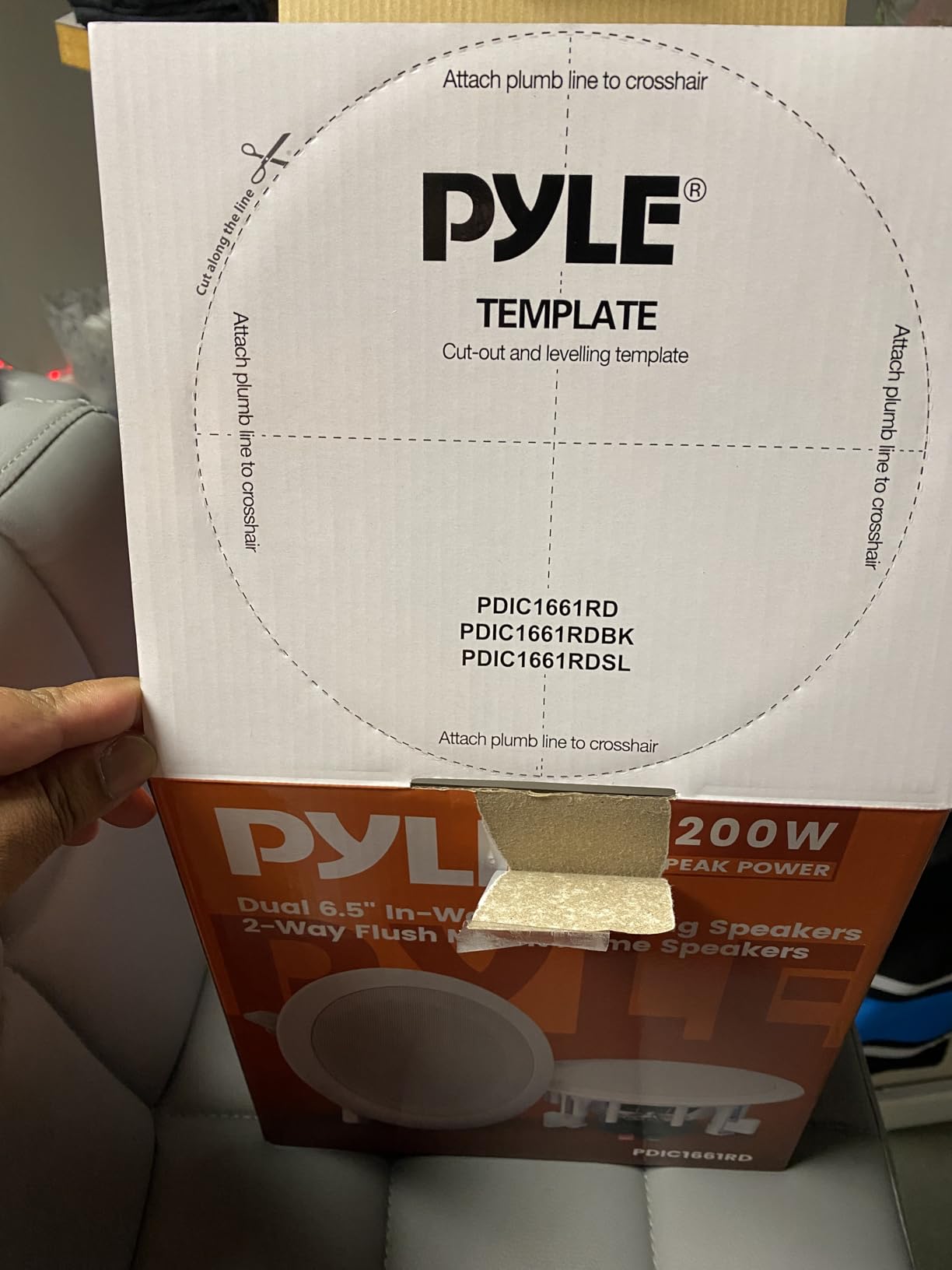 Pyle Pair 6.5” Flush Mount in-wall in-Ceiling 2-Way Home Speaker System Spring Loaded Quick Connections Dual Polypropylene Cone Polymer Tweeter Stereo Sound 200 Watts, White customer photo 1