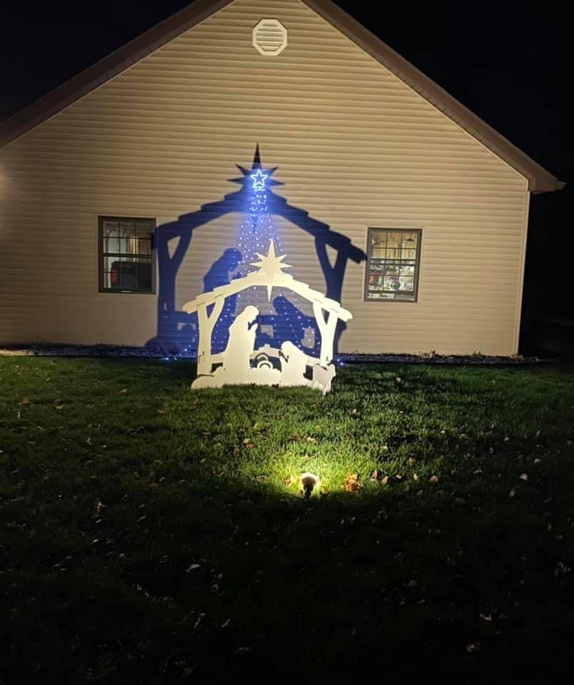 Large White Outdoor Nativity Set customer photo 1