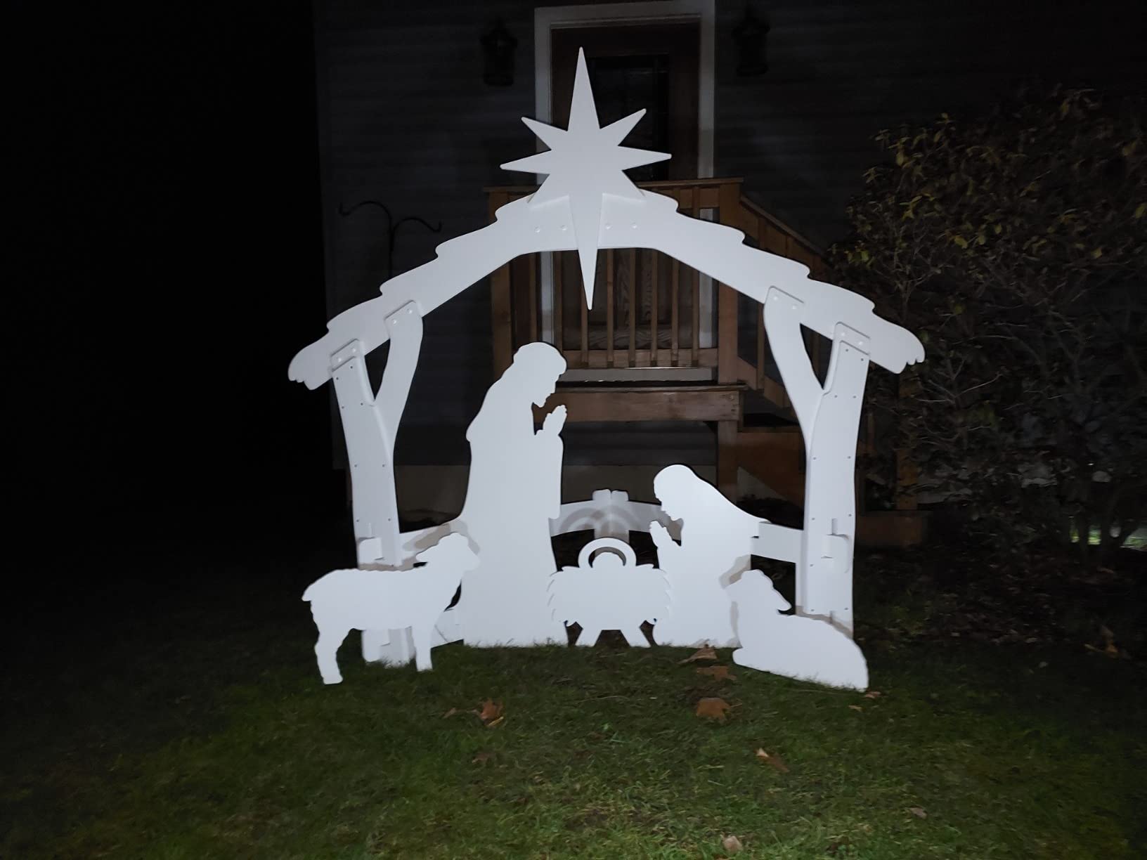 Large White Outdoor Nativity Set customer photo 2