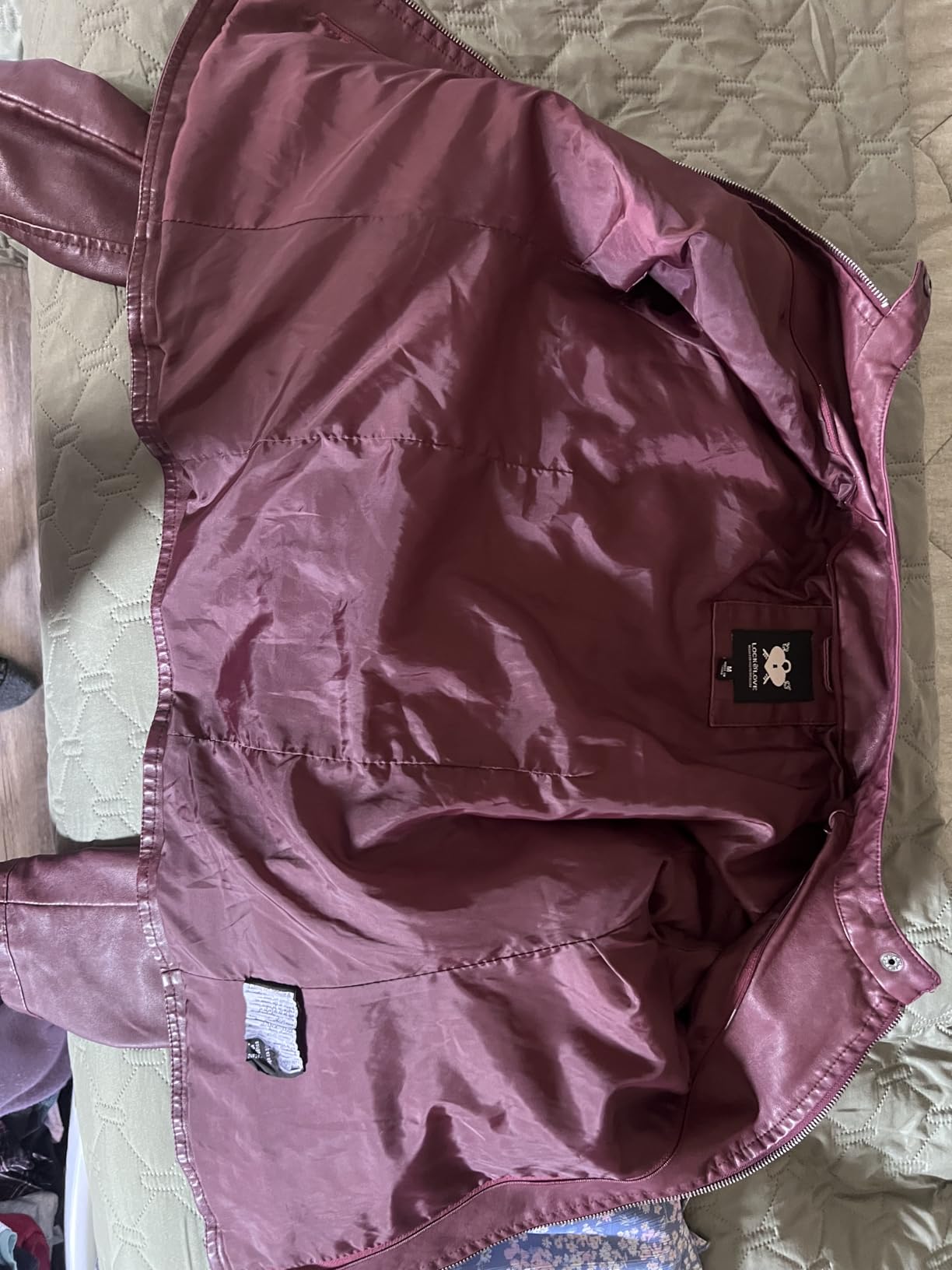 Lock and Love Women's Faux Leather Moto Biker Jacket Coat with Removable or Non-Removable Hood customer photo 1