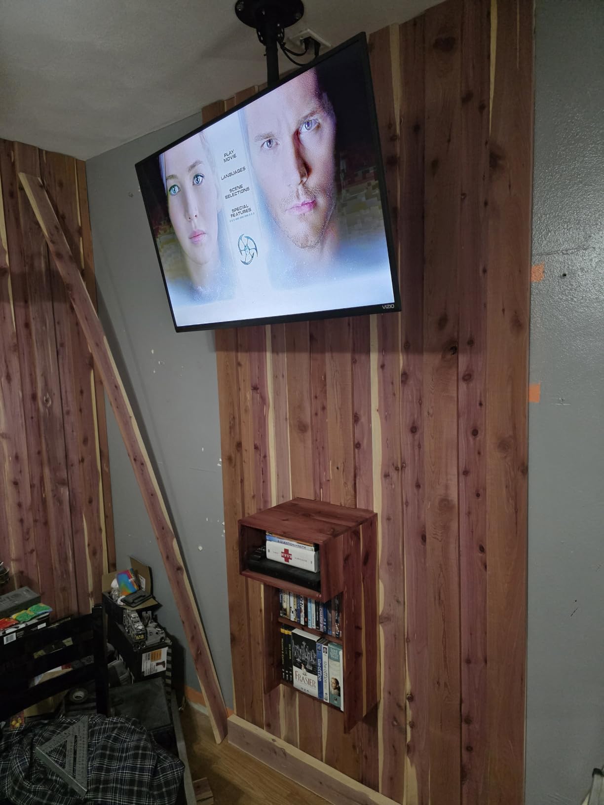 Suptek Ceiling TV Mount Fits Most 26-65 inch LCD LED Plasma Panel Display with Max VESA 400x400mm Loaded up to 45kg/100lbs Height Adjustable MC4602 customer photo 2