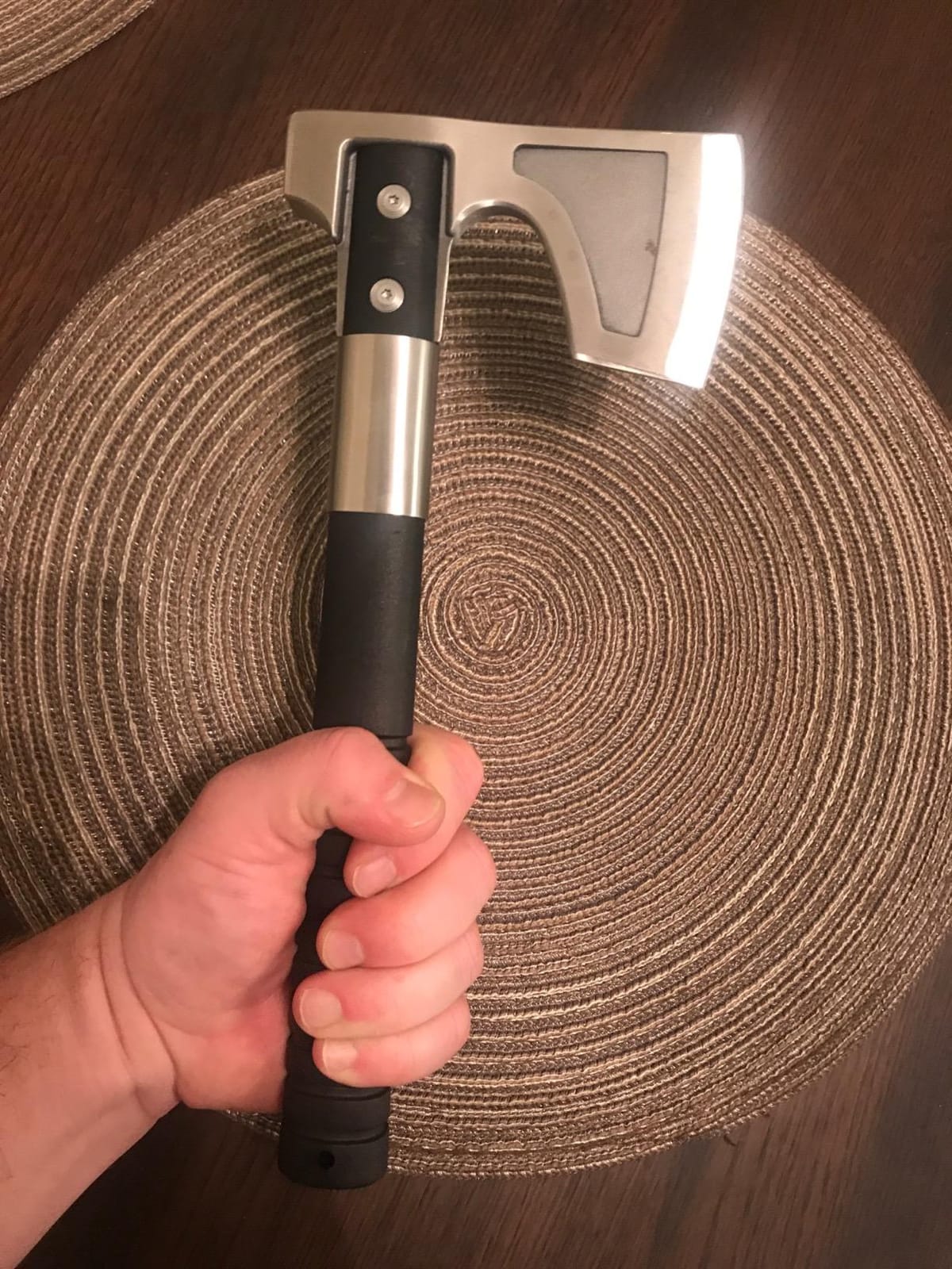 SOG Camp Axe- Compact Camping and Survival Hatchet/Hammer Tool with Sheath and 3.1 Inch Bushcraft Axe Edge (CH1001-CP) customer photo 1