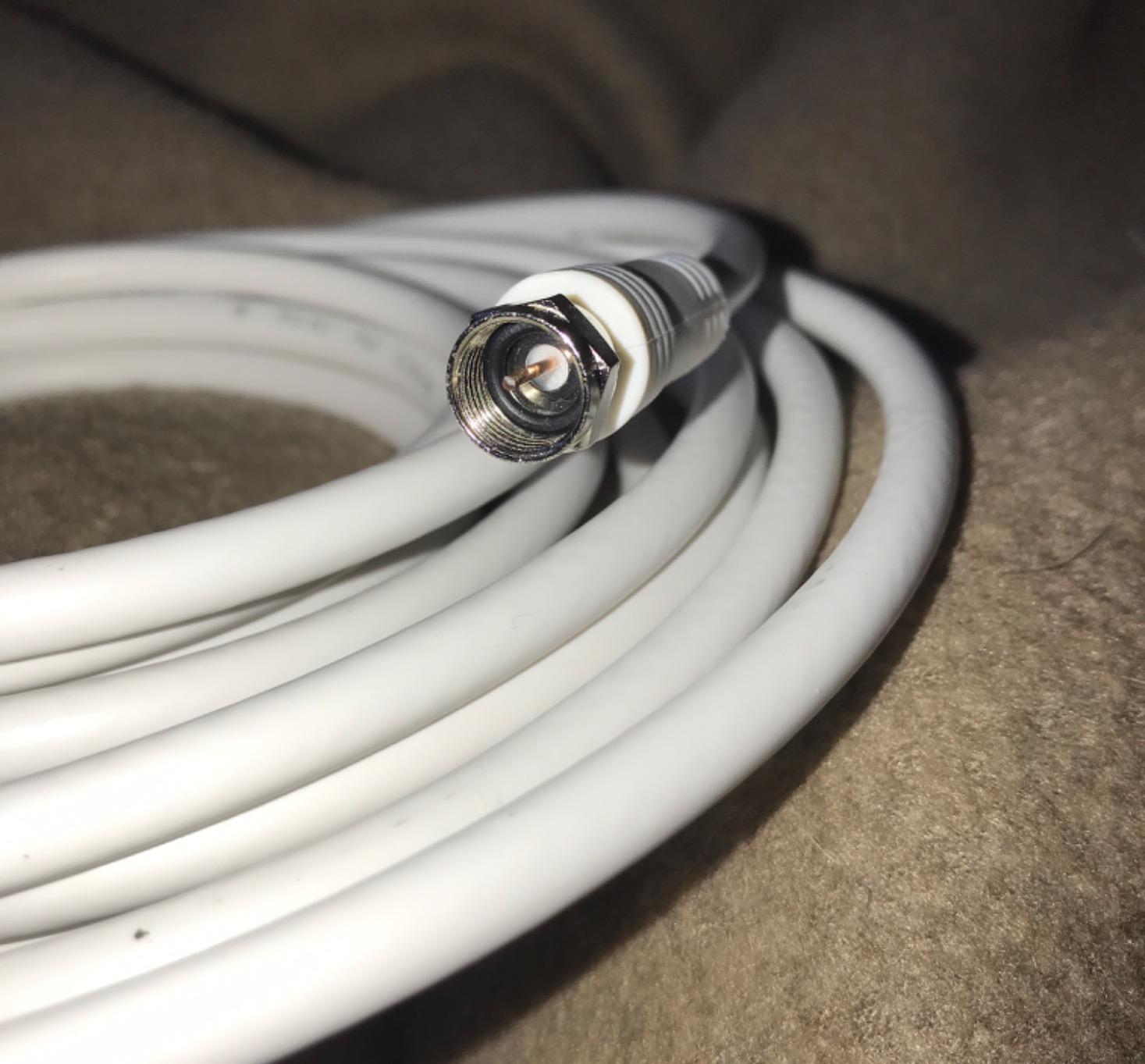 GE 33600 RG6 Coaxial Cable, 50ft (Black) customer photo 1