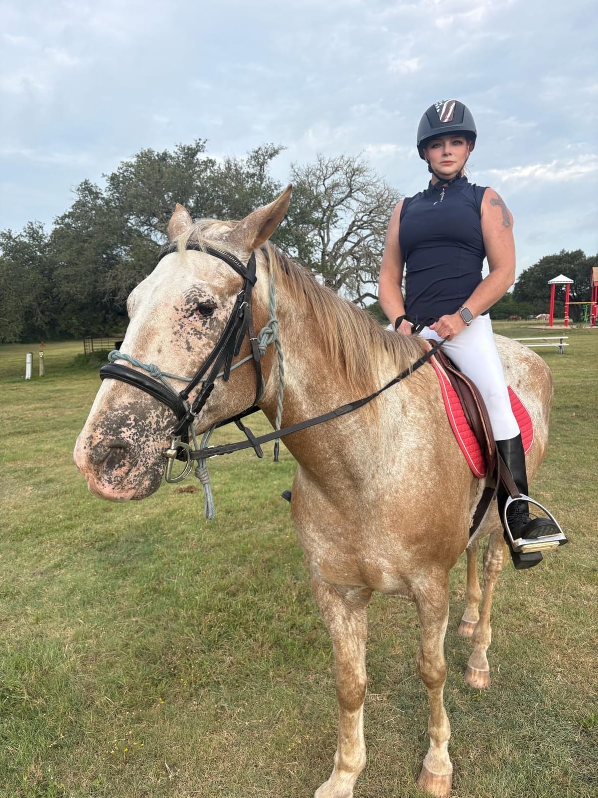 Troxel Spirit Duratec Full Coverage Horse Riding Helmet, Adjustable Fit | Cooling Vents Helps Stay Comfortable on Trails, Lessons & Arena Practice customer photo 1