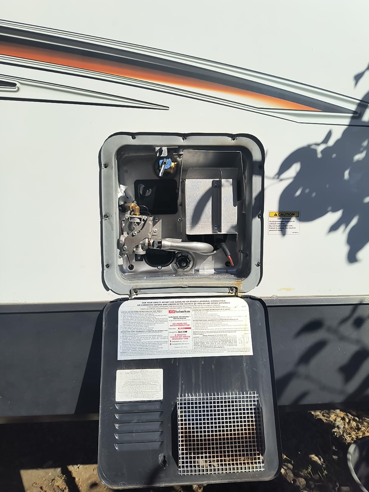 Suburban Advantage RV Tank Water Heater SW10DE - 10 gallon Porcelain Lined Steel Tank with Direct Spark Ignition (DSI) and Incoloy Electric Element (5243A) customer photo 1