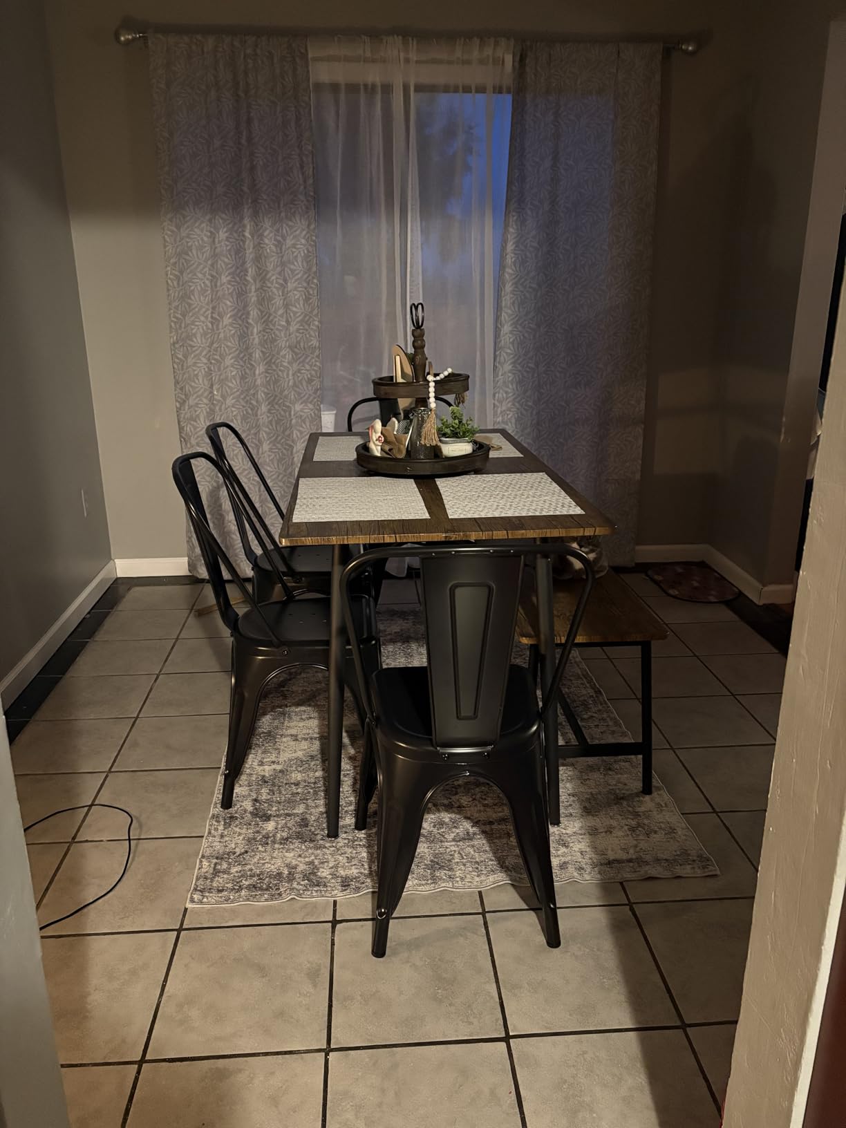 FDW | Metal Dining Chairs | Set of 4, Black | 330lbs Load customer photo 2
