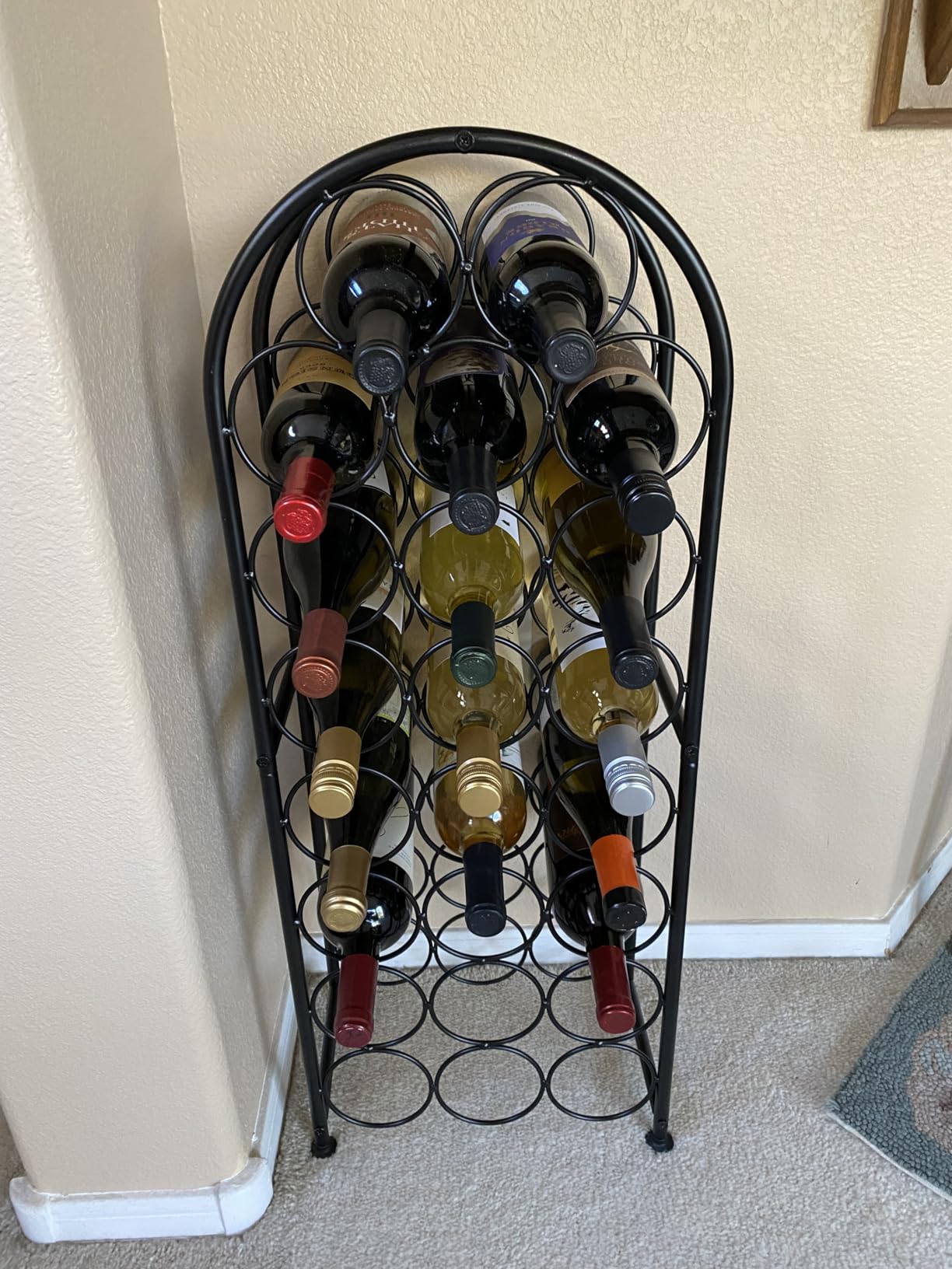 PAG-Mass 23 Bottles Arched Freestanding Floor Metal Wine Rack customer photo 1